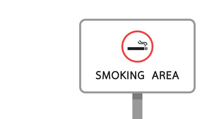 Smoking area. smoking area wallpaper. poster design. copy space. smoking area sign.