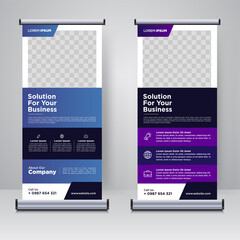 Corporate rollup or X banner design template	