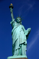 Die Freiheitsstatue auf Liberty Island. New York, Liberty Island, Statue of Liberty, New York, USA