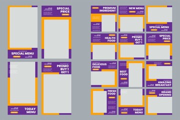 food and drink social media post and story