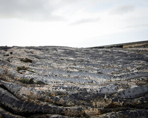 Icelandic Lava fields. Black scenery landscape 