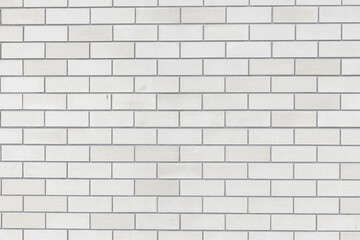 White grunge brick wall for texture background