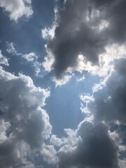 blue sky with clouds