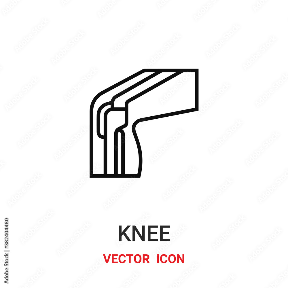 Poster knee icon vector symbol. knee symbol icon vector for your design. modern outline icon for your websi