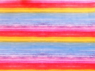 multicolored bright stripes with watercolor paints
