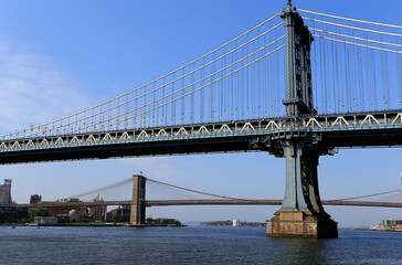 Die Manhattan-Bridge in New York. Manhattan, New York City, New York, USA