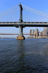Die Manhattan-Bridge in New York. Manhattan, New York City, New York, USA