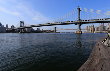 Fototapeta na wymiar Die Manhattan-Bridge in New York. Manhattan, New York City, New York, USA