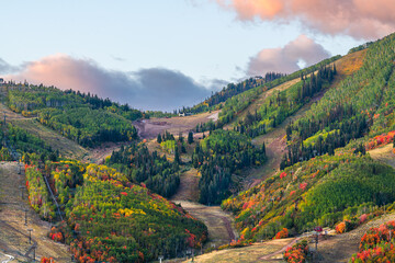 Fototapeta Park City, Utah, USA Autumn Slopes obraz
