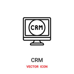 Crm vector icon. Modern, simple flat vector illustration for website or mobile app.Crm software symbol, logo illustration. Pixel perfect vector graphics	