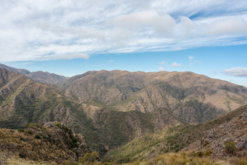Obraz premium beautiful mountains with many clouds in Argentina