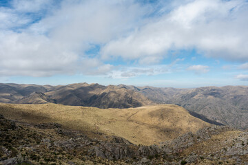 beautiful mountains with many clouds in Argentina