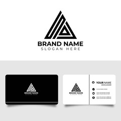 SA initial letter icon logo with business card vector design template