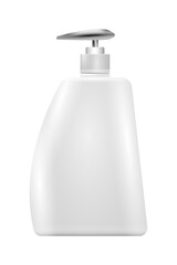 Blank white plastic pump bottle. 3d illustration