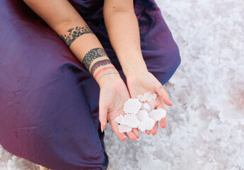 firth in salt and woman