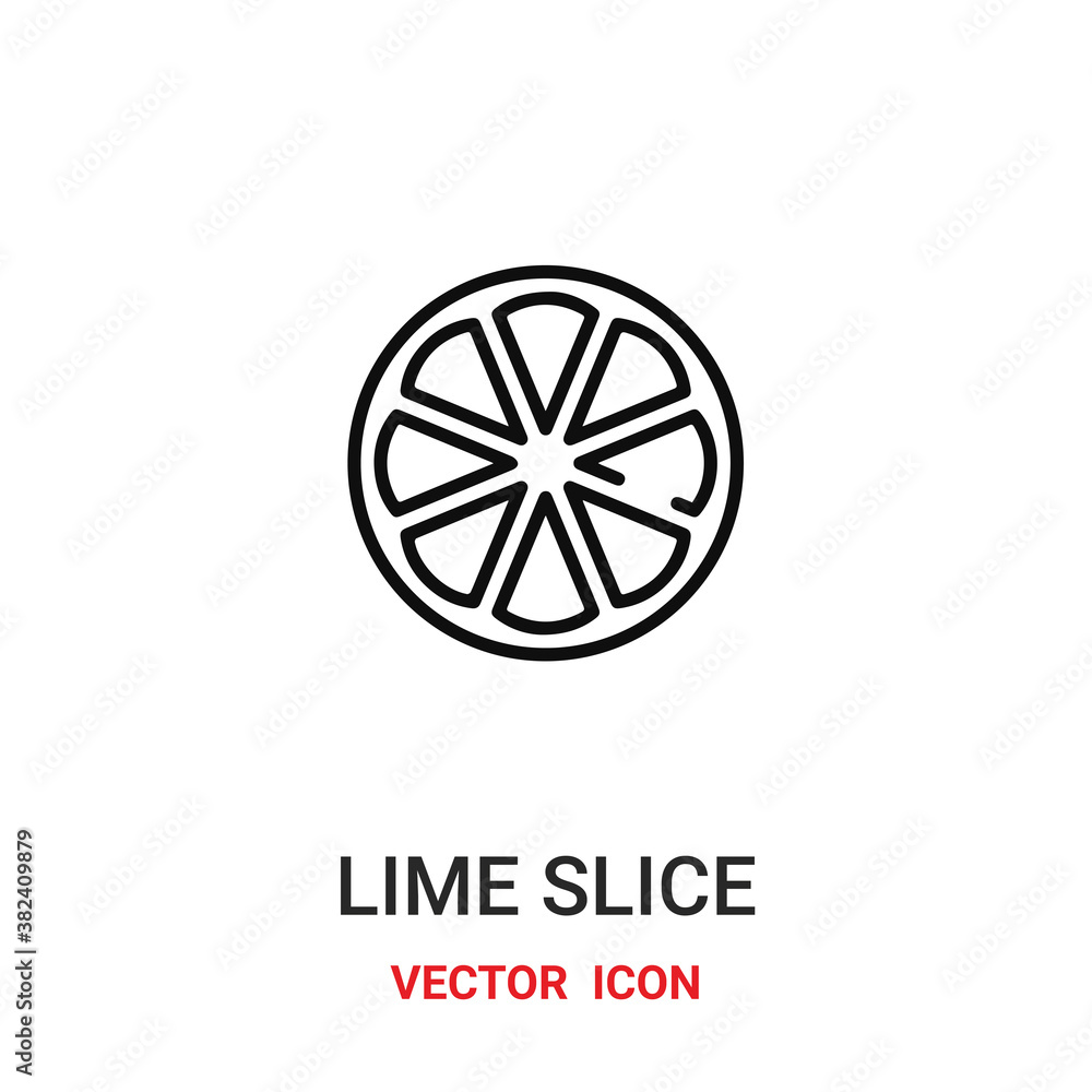 Poster lime slice vector icon. modern, simple flat vector illustration for website or mobile app.lemon slic