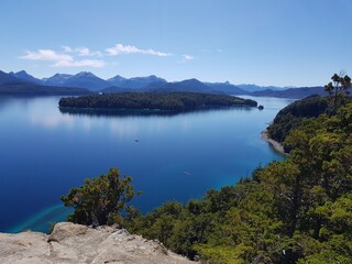Fototapeta premium Paisaje azul