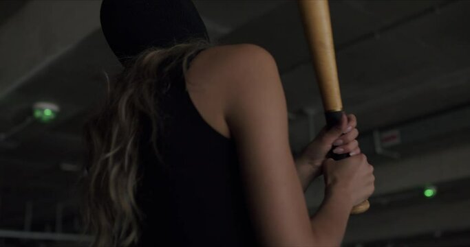 Naughty girl in balaclava