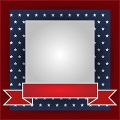 usa background with stars and decorative frames
