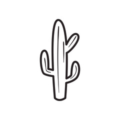cactus free form line style icon vector design