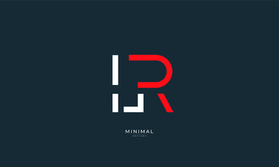 Alphabet letter icon logo LR