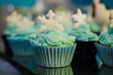 Cupcakes de nieve.