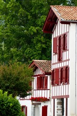 Maisons de style basque à Espelette 