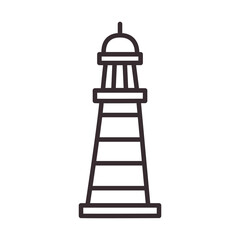lighthouse line style icon vector design