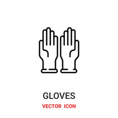 Gloves vector icon . Modern, simple flat vector illustration for website or mobile app.Medical gloves symbol, logo illustration. Pixel perfect vector graphics	