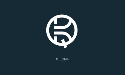Alphabet letter icon logo QK or KQ