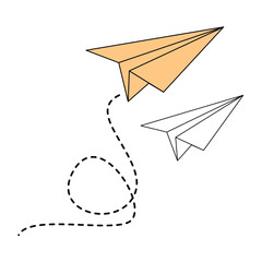 paper plane vector, sending message icon