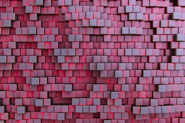 Luminous rectangular rods. Red color. Futuristic style.
