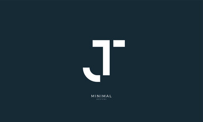 Alphabet letter icon logo JT