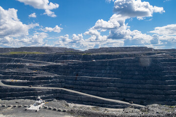 View of the open pit Canadian Malartic mine, in Quebec