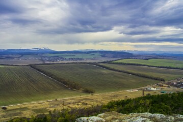 Fototapeta premium I take out old archives with photos. Landscape, food, water