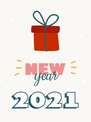 Christmas cards.  New Year. 2021. Vector illustration