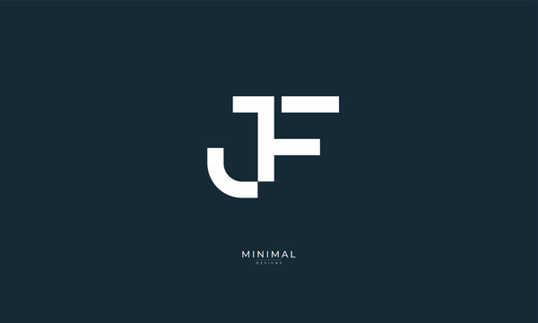 Alphabet letter icon logo JF