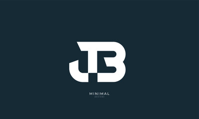 Obraz premium Alphabet letter icon logo JB 