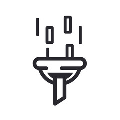 plug and code line style icon vector design