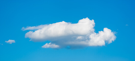 White cloud on blue sky background