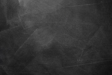 Texture of chalk rubbed out on blackboard or chalkboard background. School education, dark wall backdrop or learning concept.