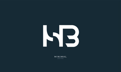 Alphabet letter icon logo HB