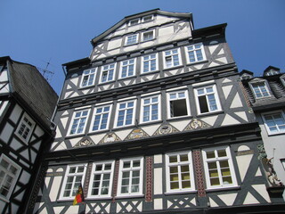 Fototapeta na wymiar Marburg Fachwerkhaus Barfüßerstraße