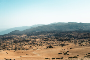 Desert landscape in El Teide