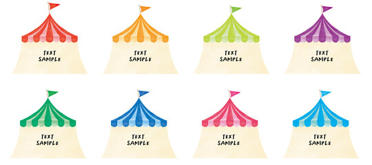 手描きのテントイラスト