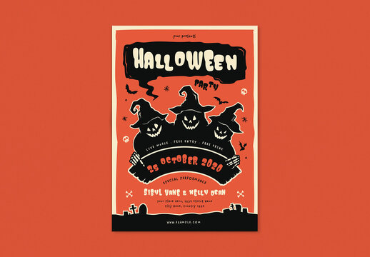 Halloween Party Flyer Layout 