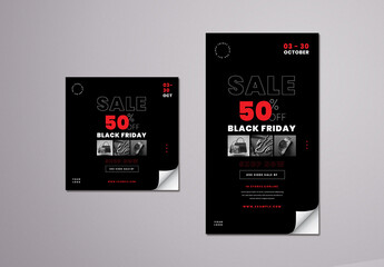 Black Friday Sale Social Media Post Layouts 