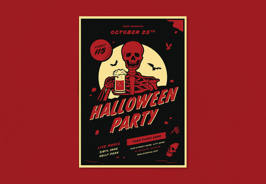 Halloween Party Flyer Layout 