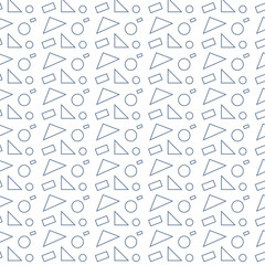 Abstract Geometric Seamless Vector Pattern Background, Line Art Graphic Design