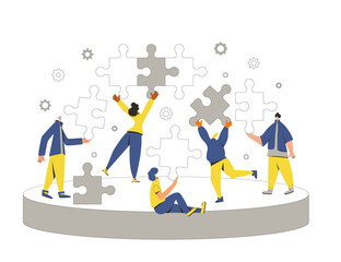 Office team work. Vector persons coworkers concept